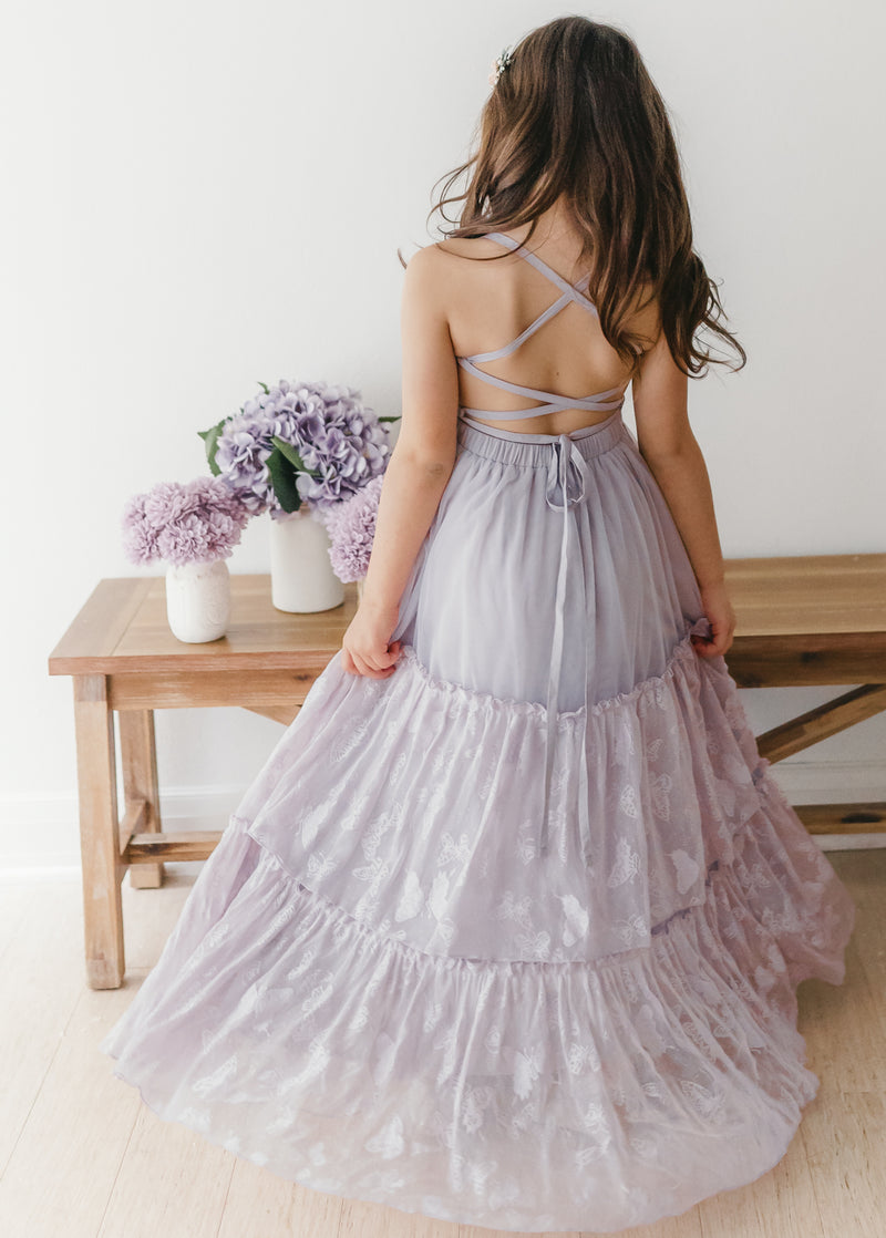 Wendy Dress (lavender butterfly tulle)