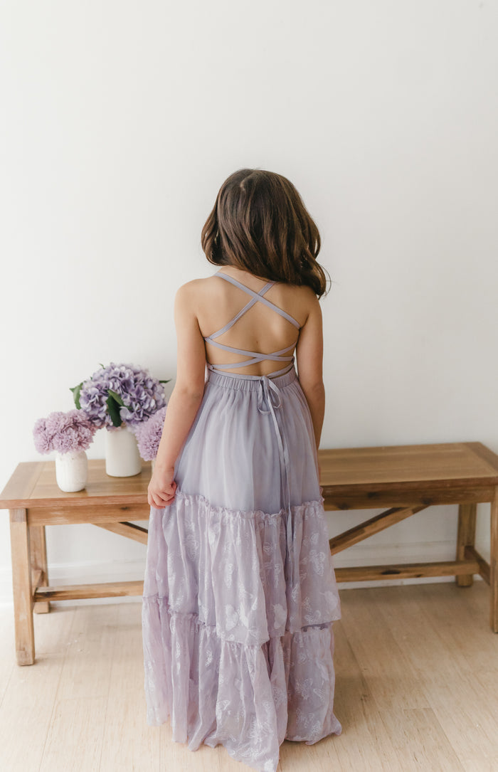 Wendy Dress (lavender butterfly tulle)