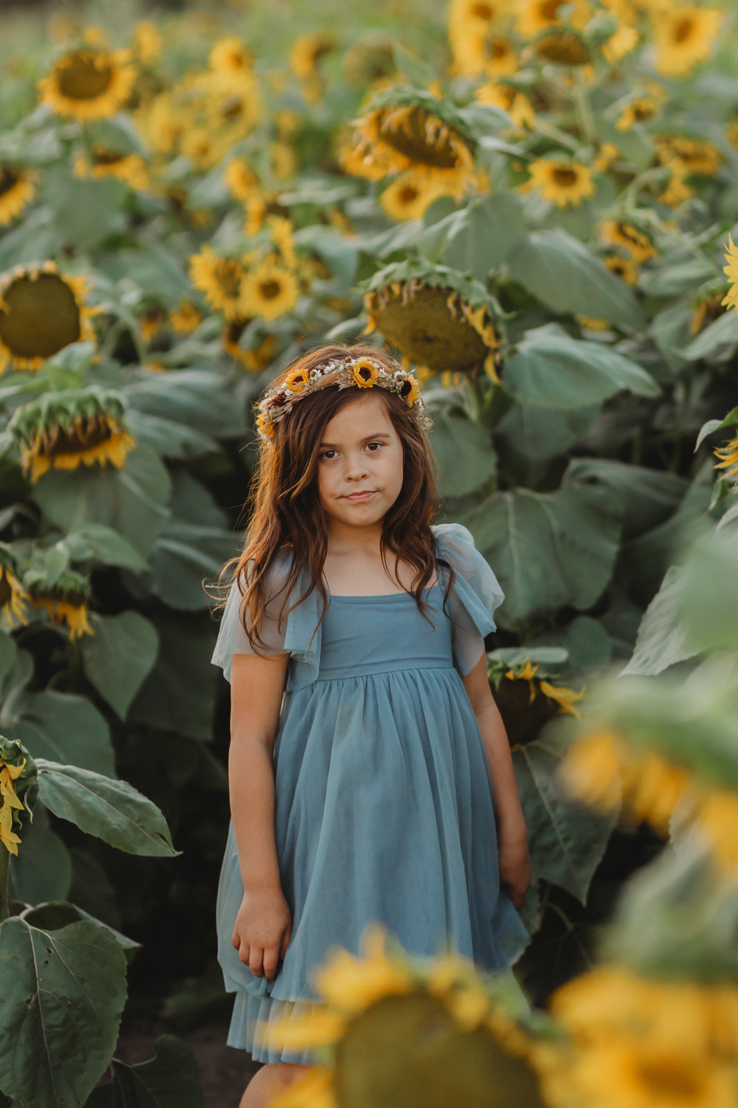 Fawn Tulle Dress (soft teal)