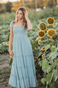 Women's Marabella Dress (blue swiss dot)