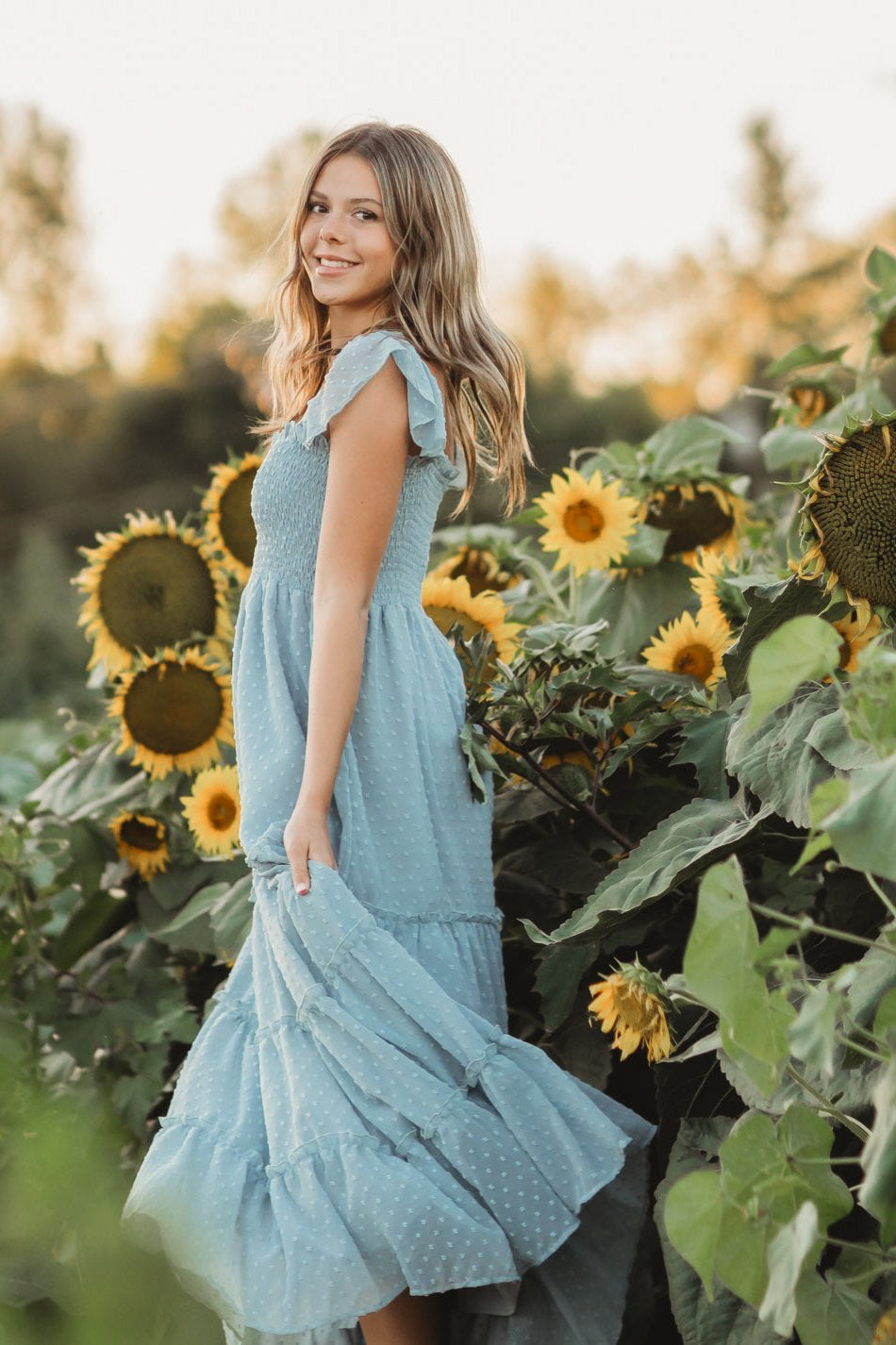 Women's Marabella Dress (blue swiss dot) – INDIE BLUE