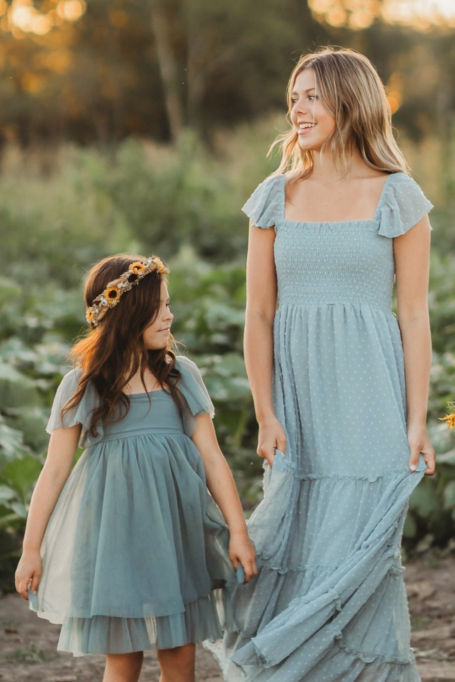 Fawn Tulle Dress (soft teal)