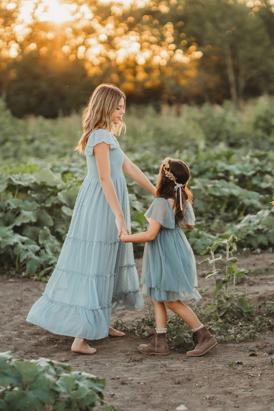 Fawn Tulle Dress (soft teal)