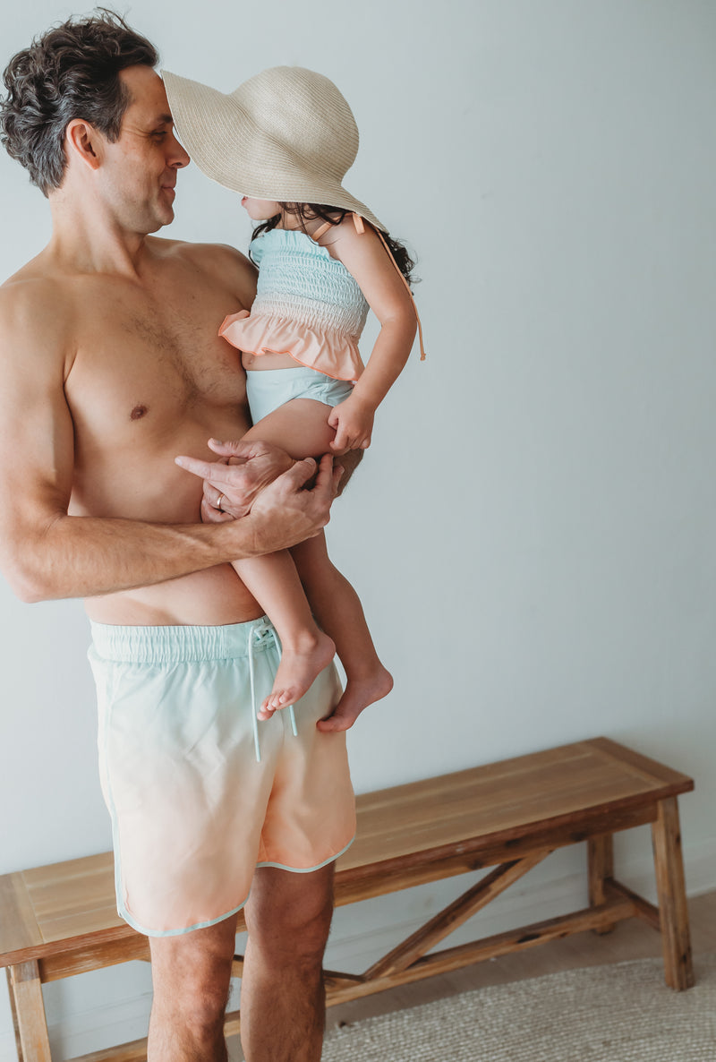 Men's Surf Shorts (peach ombre)