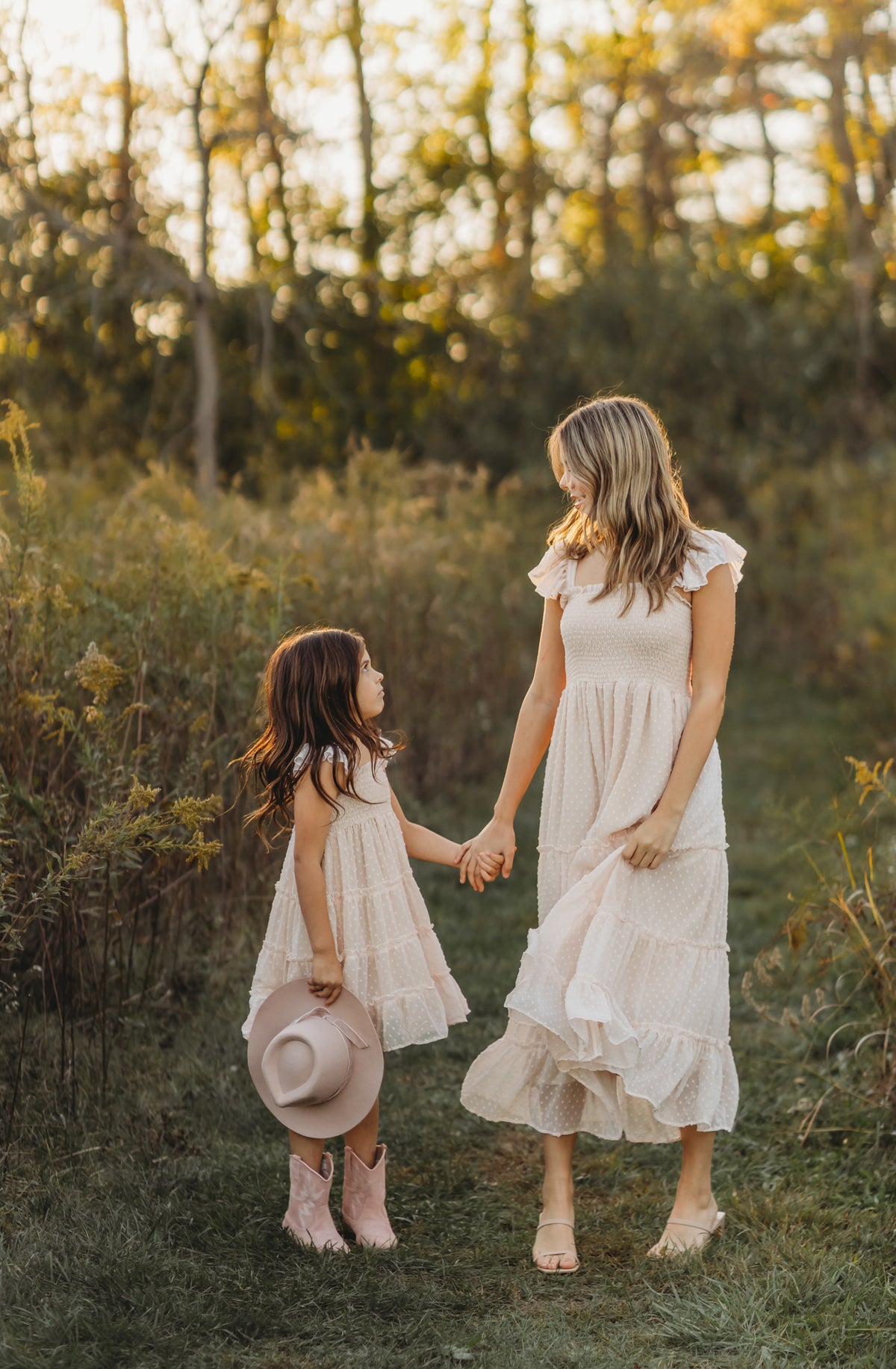 Women's Pia Dress (natural swiss dot)