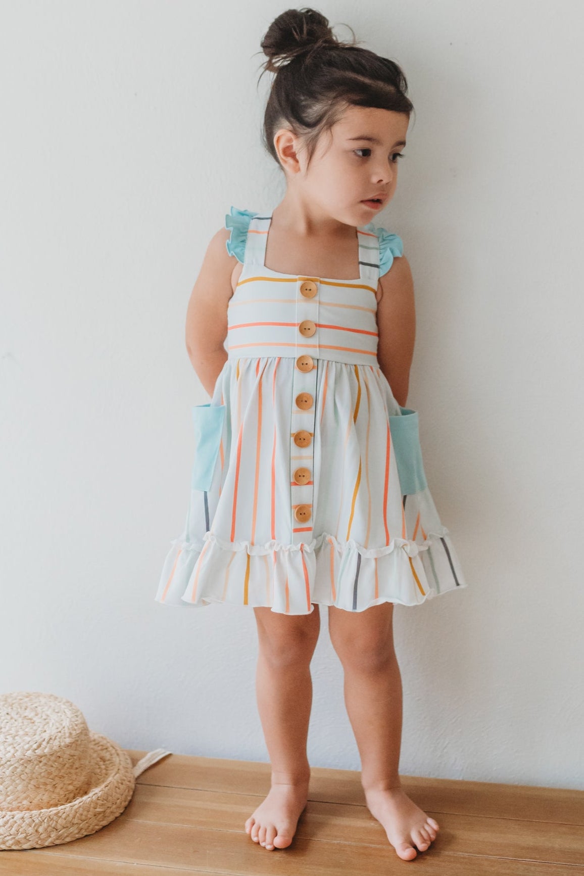 Bree Crossback Dress (color stripes)