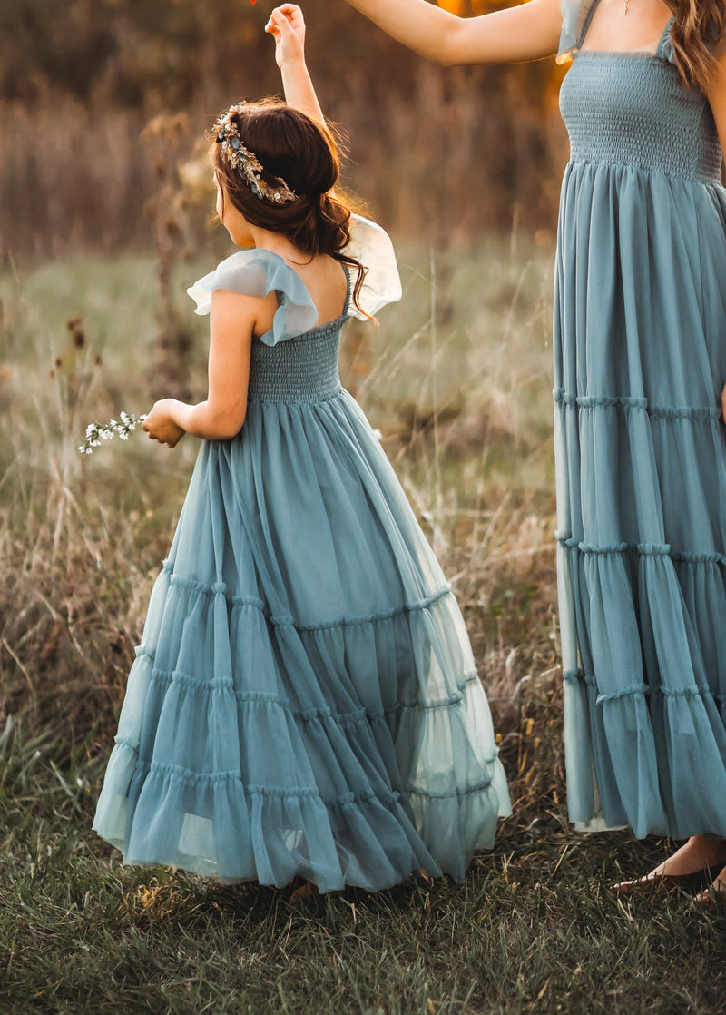 Women's Marabella Dress (soft teal tulle)