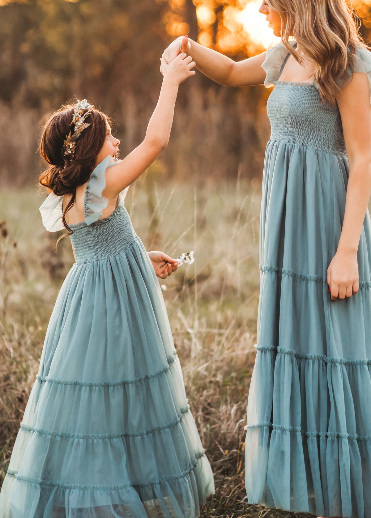 Women's Marabella Dress (soft teal tulle)