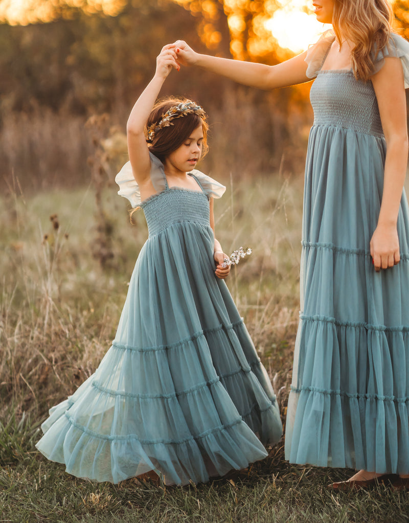 Women's Marabella Dress (soft teal tulle)