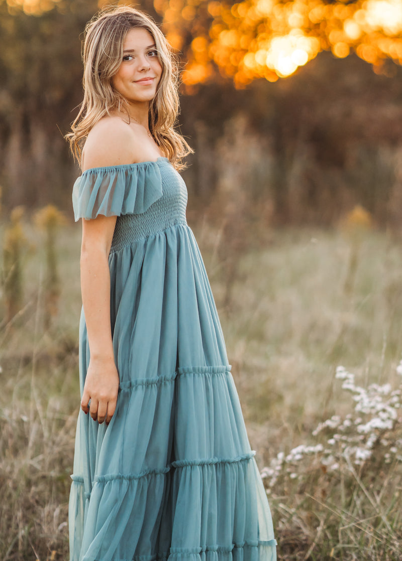 Women's Marabella Dress (soft teal tulle)