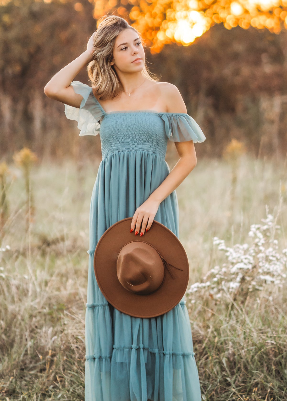 Women's Marabella Dress (soft teal tulle)