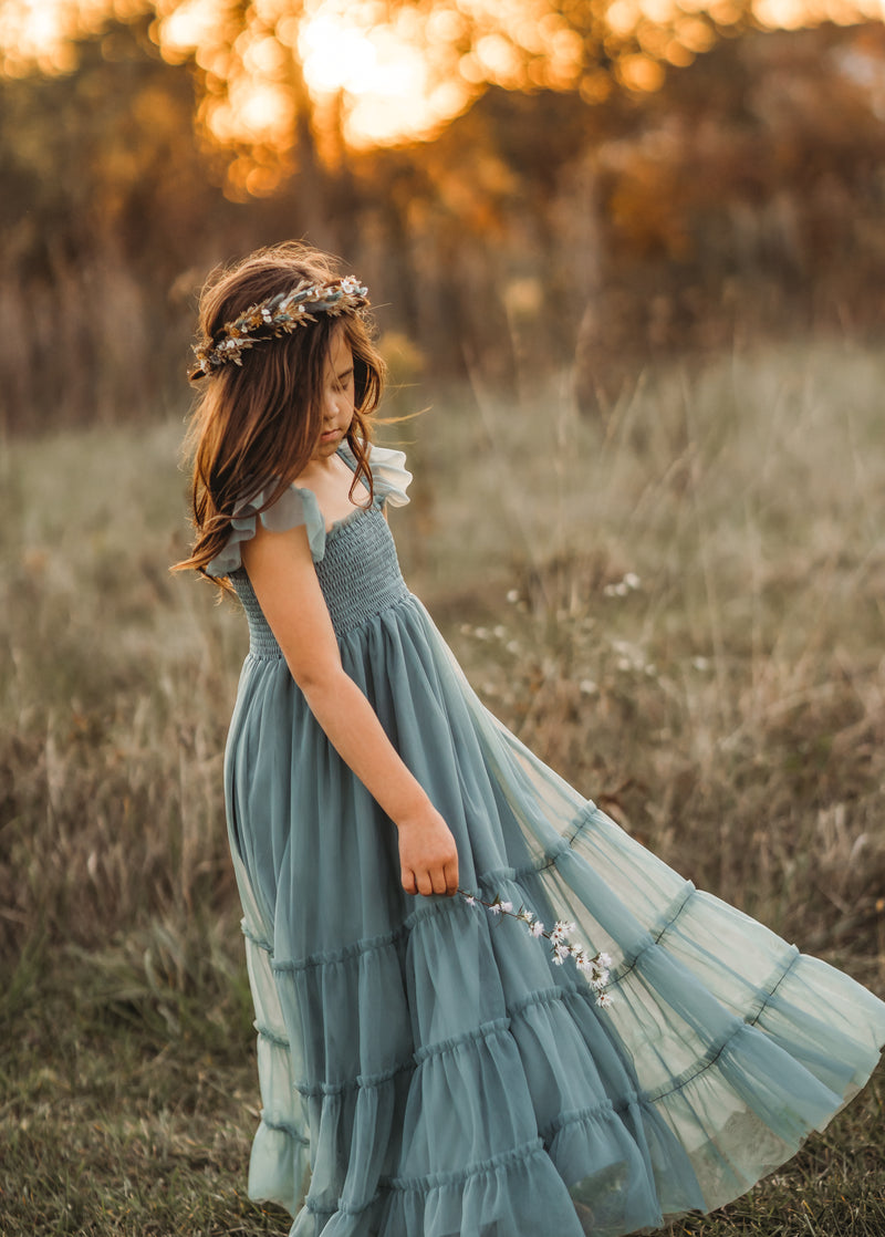 Marabella Dress (soft teal tulle)