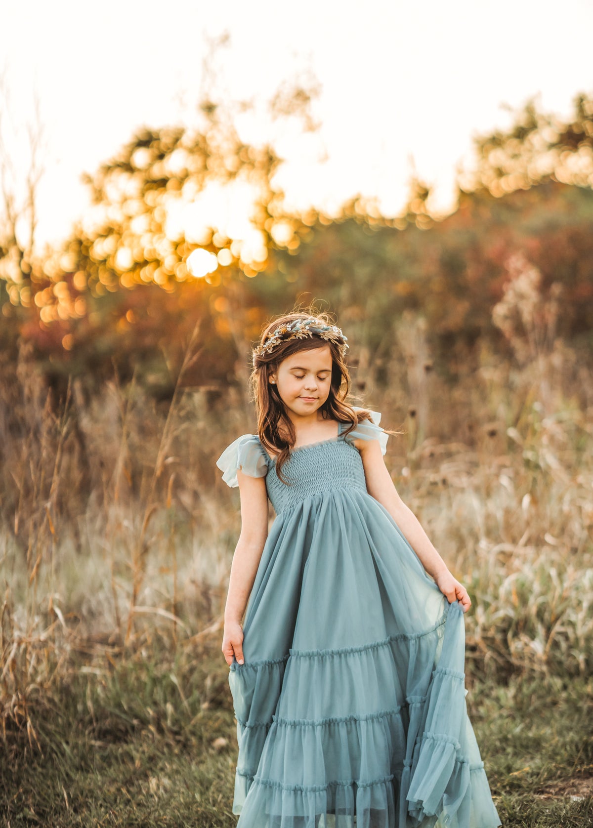 Marabella Dress (soft teal tulle)