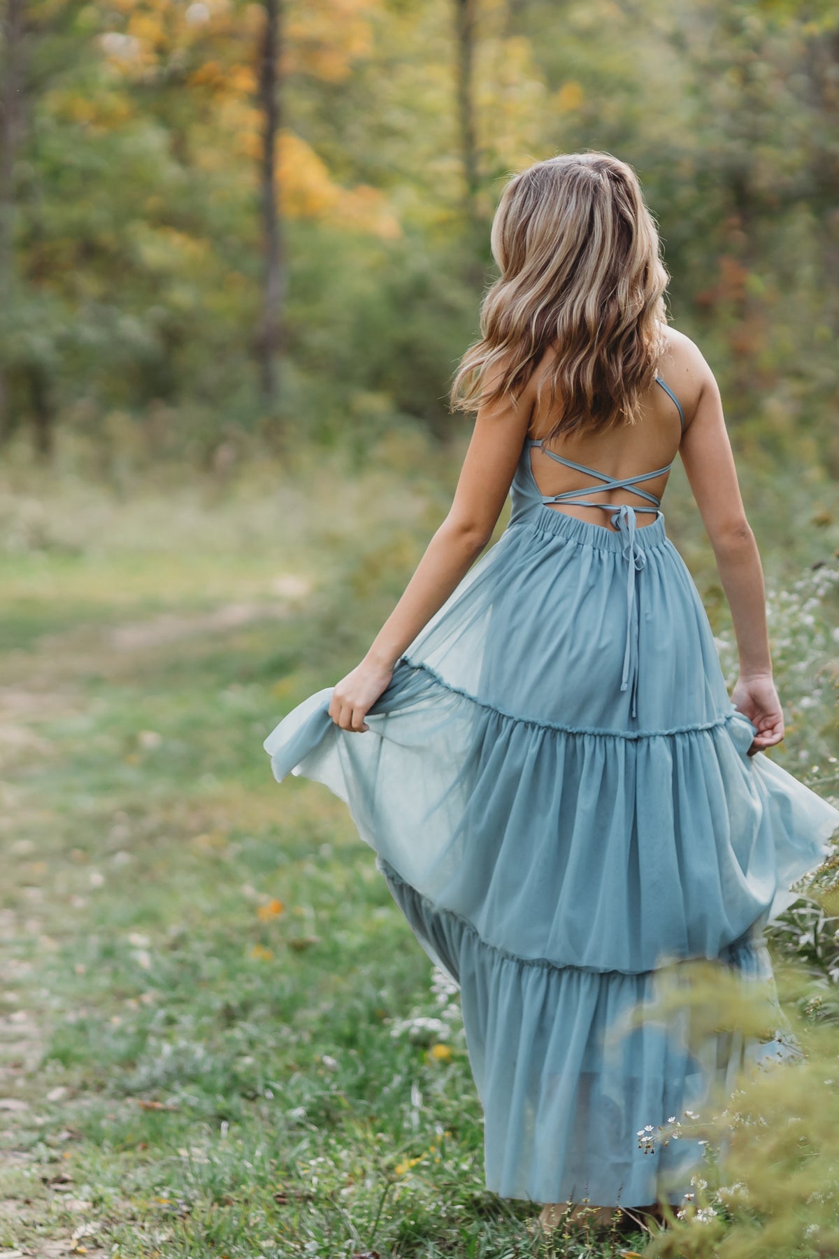 Women's Wendy Tulle Dress (soft teal)