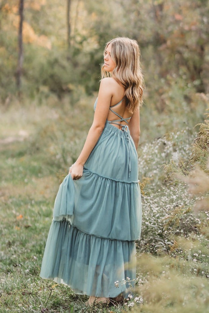 teal ladies dress Women's Marabella (soft tulle) M Soft as a cloud and made for movement Women's Wendy Dress (soft teal