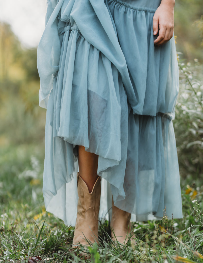 Women's Wendy Tulle Dress (soft teal)