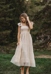 Women's Pia Dress (antique ivory tulle)