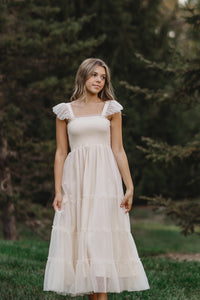 Women's Pia Dress (antique ivory tulle)