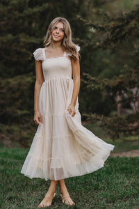 Women's Pia Dress (antique ivory tulle)