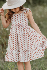 Brynne Dress (mocha dot) FINAL SALE