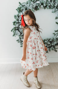 Emmylou (cutesy red floral) FINAL SALE