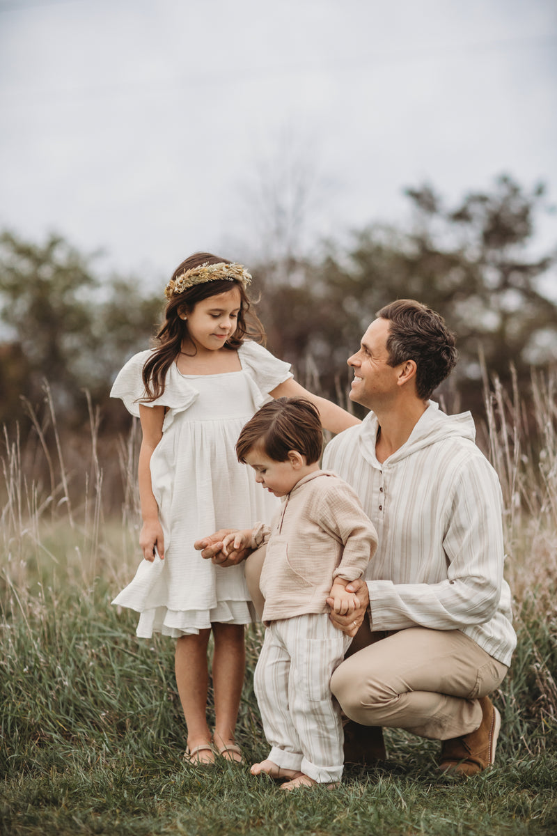 Finn Pants (desert stripe linen)