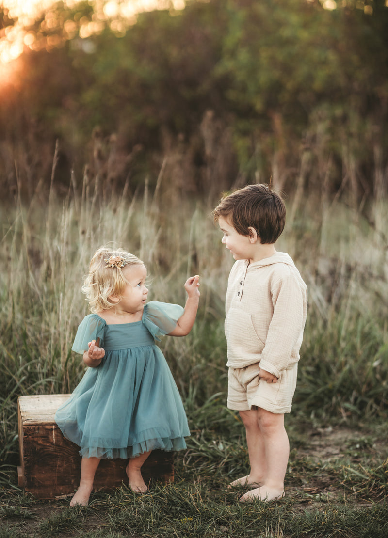 Fawn Dress (soft teal tulle)