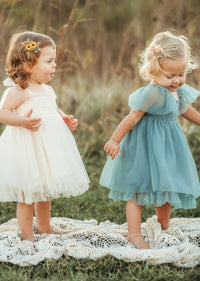 Fawn Dress (soft teal tulle)