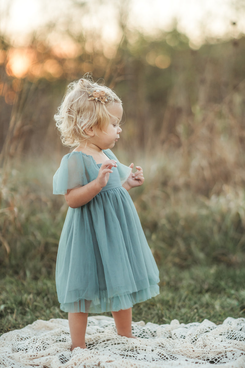 Fawn Dress (soft teal tulle)