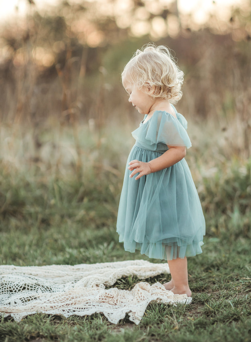 Fawn Dress (soft teal tulle)