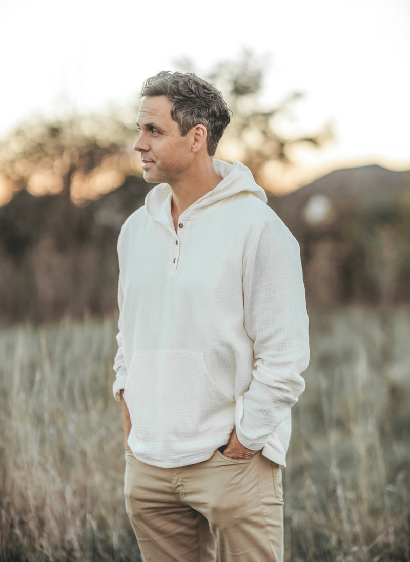 Men's Knox Hoodie (light ivory muslin)