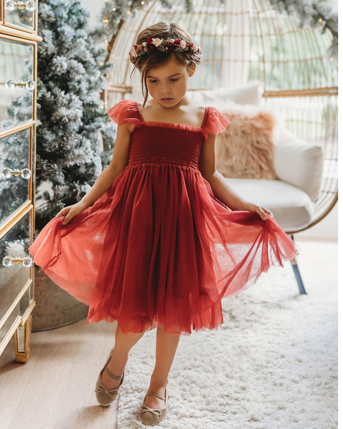 Juliet Tulle Dress (venetian red)