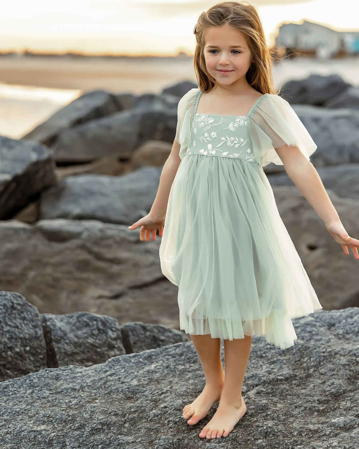 Fawn Tulle Dress (mint)