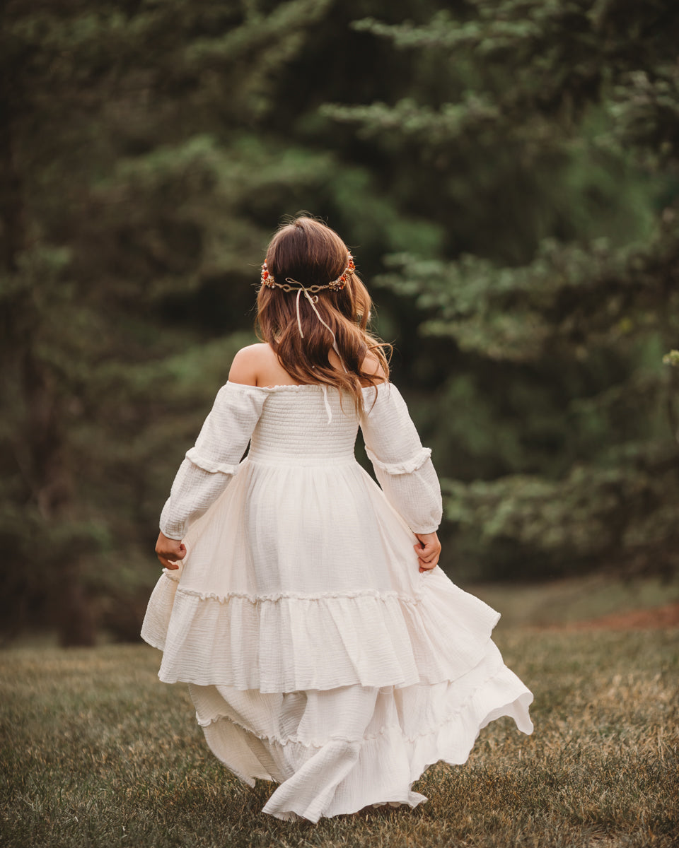 Double ruffle outlet dress