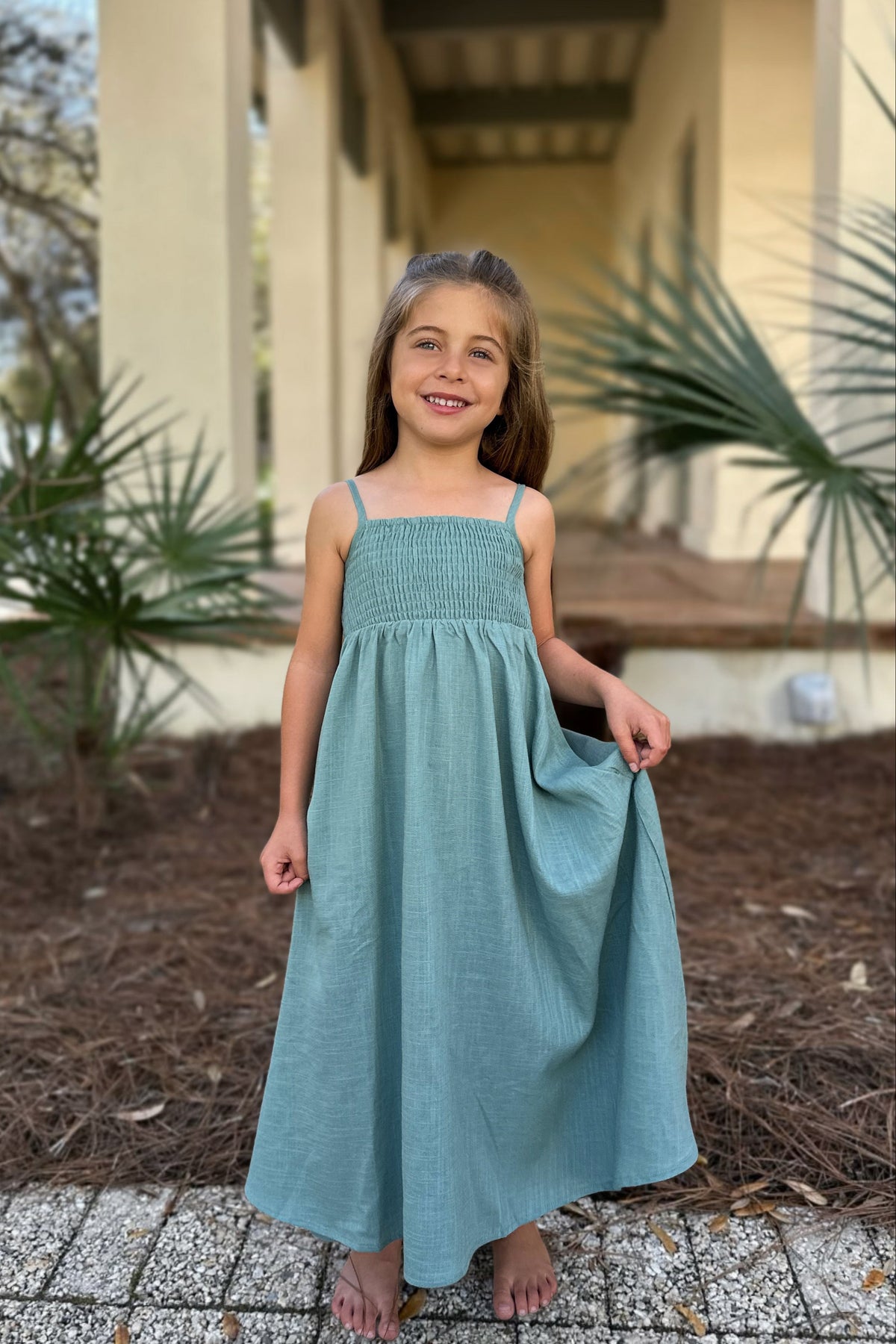 Riley Day Dress (jade linen) FINAL SALE INDIE BLUE Riley Day Dress (jade linen) FINAL SALE INDIE BLUE