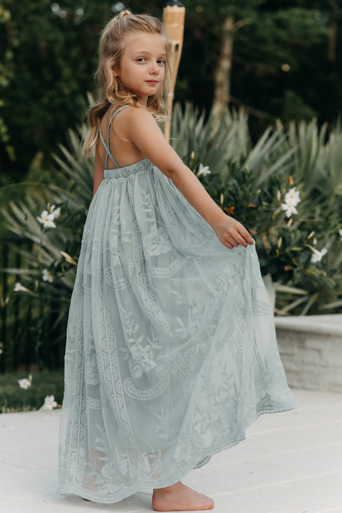 Madeline Lace Dress (airy blue)