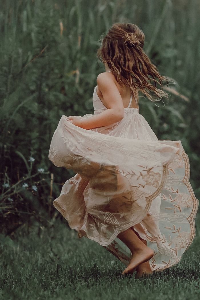 Madeline Lace Dress (natural pink)