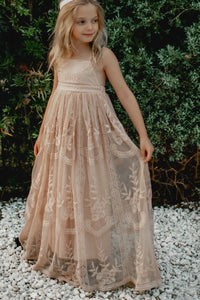 INDIE BLUE Dresses Madeline Lace Dress (natural pink)