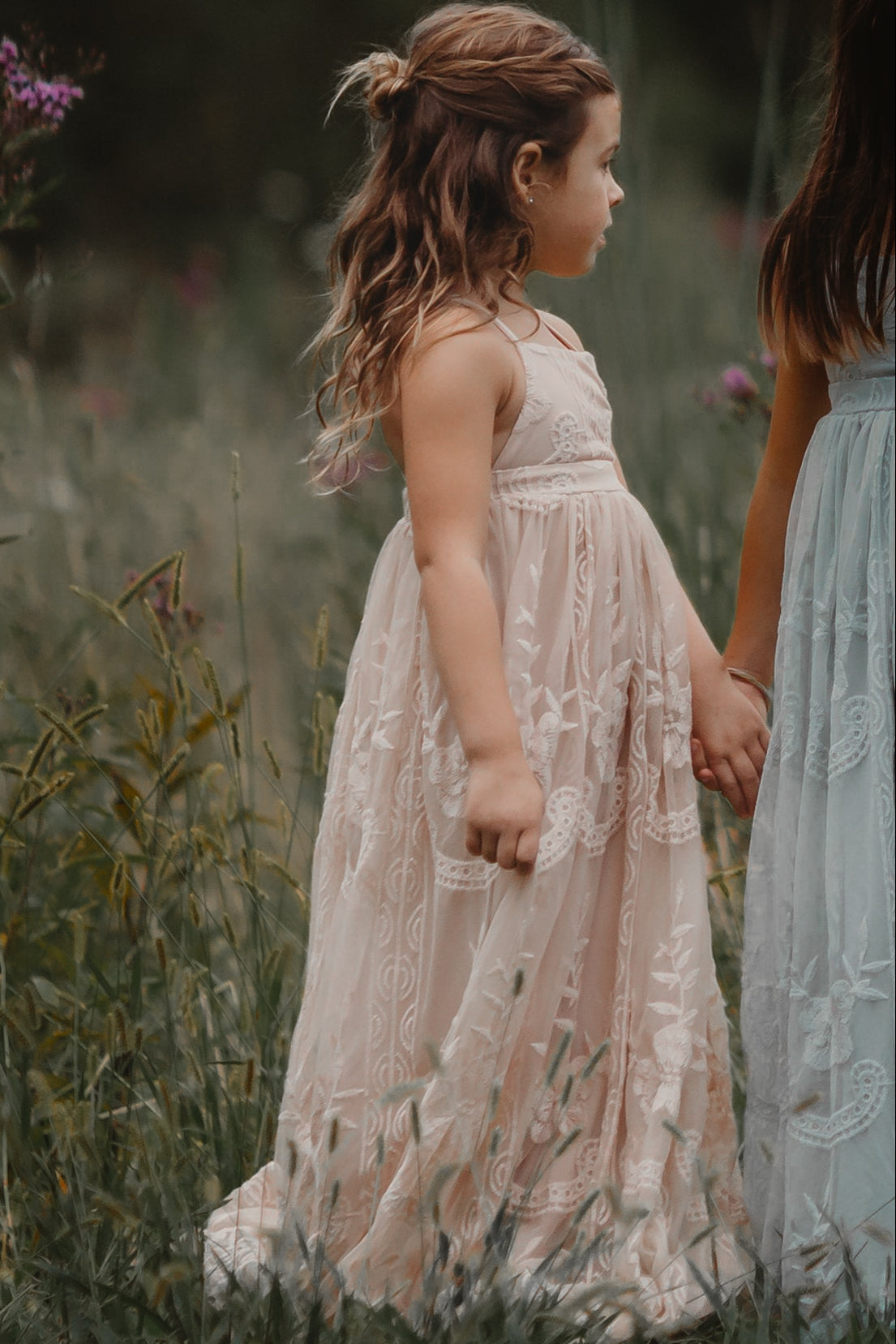 INDIE BLUE Dresses Madeline Lace Dress (natural pink)