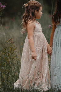 INDIE BLUE Dresses Madeline Lace Dress (natural pink)