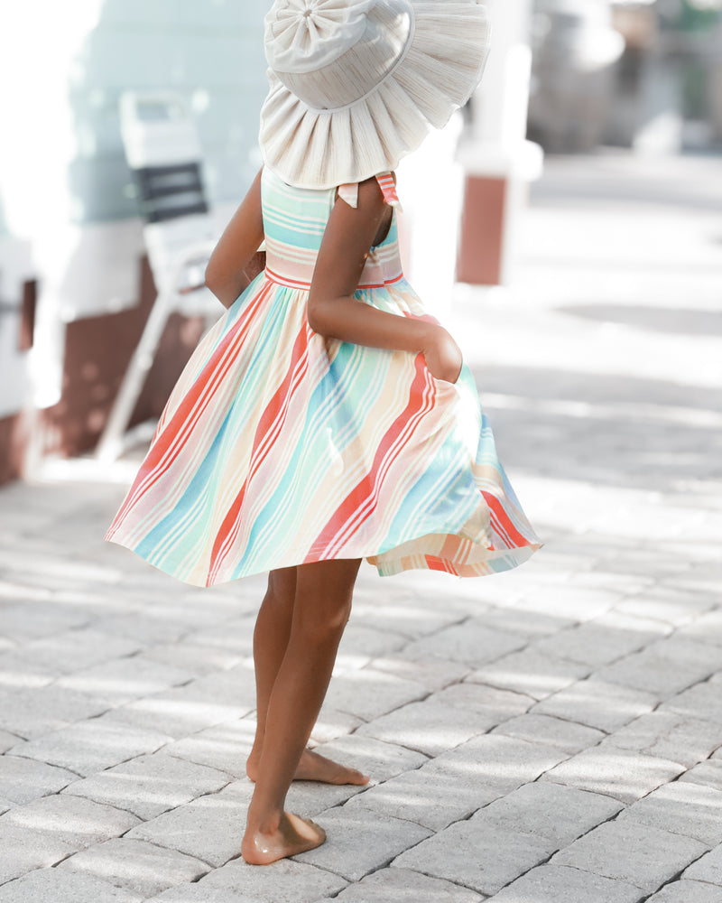 Liza Twirl Dress (rainbow stripe)