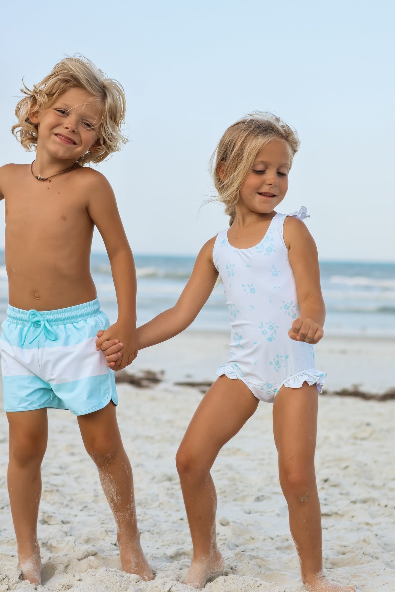 Board Shorts (sky wide stripe) – INDIE BLUE