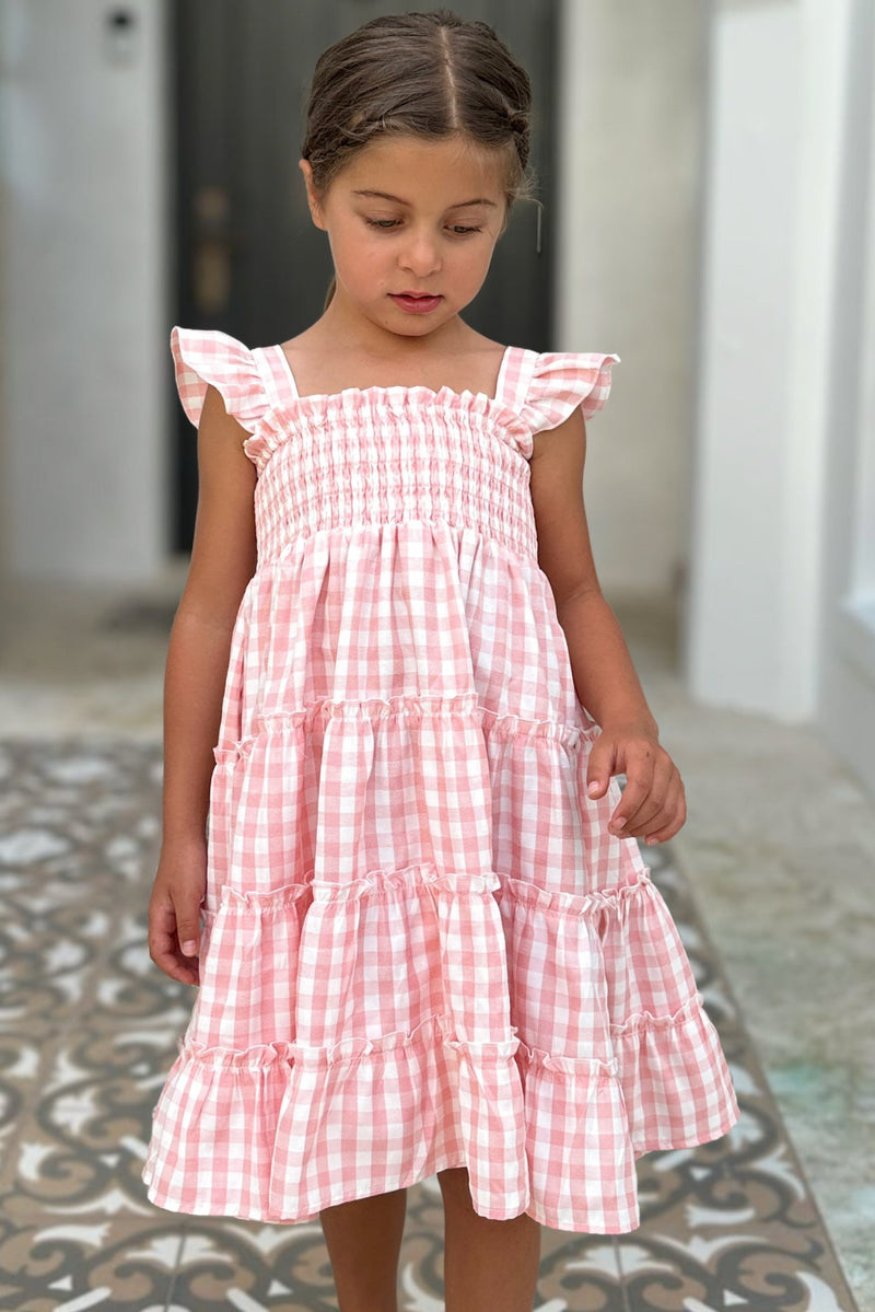 Pia Dress (pink gingham) 10Y Pia Dress (pink gingham) 10Y
