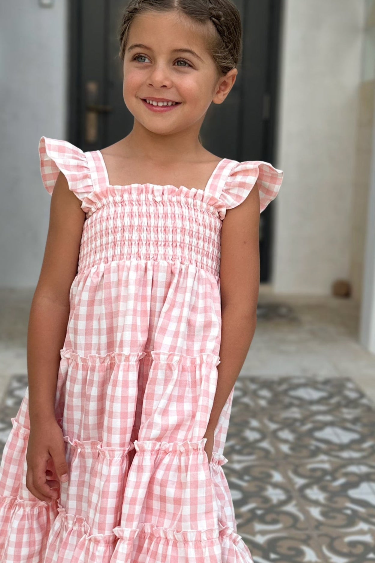 Pia Dress (pink gingham) – INDIE BLUE