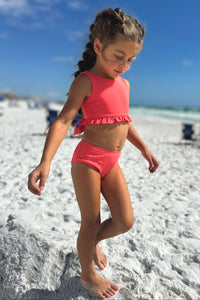 INDIE BLUE SWIM Scoopback Set (hot pink)