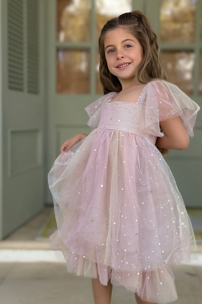 Fawn Dress (rainbow tulle) FINAL SALE
