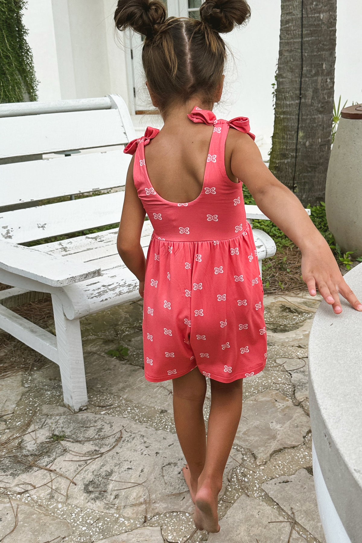 Rita Shortie Romper (pink butterfly)
