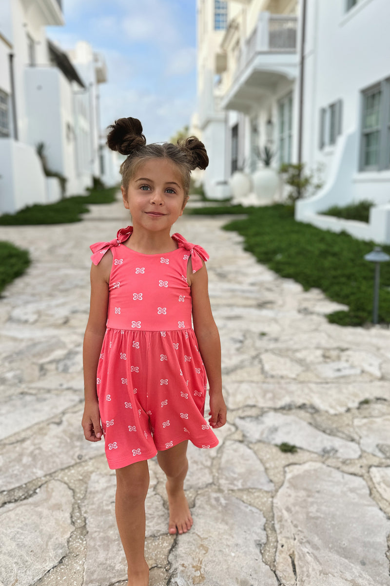 Rita Shortie Romper (pink butterfly)