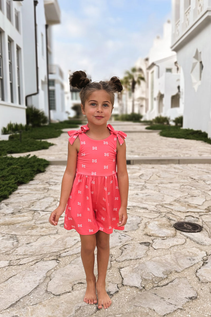 Rita Shortie Romper (pink butterfly)