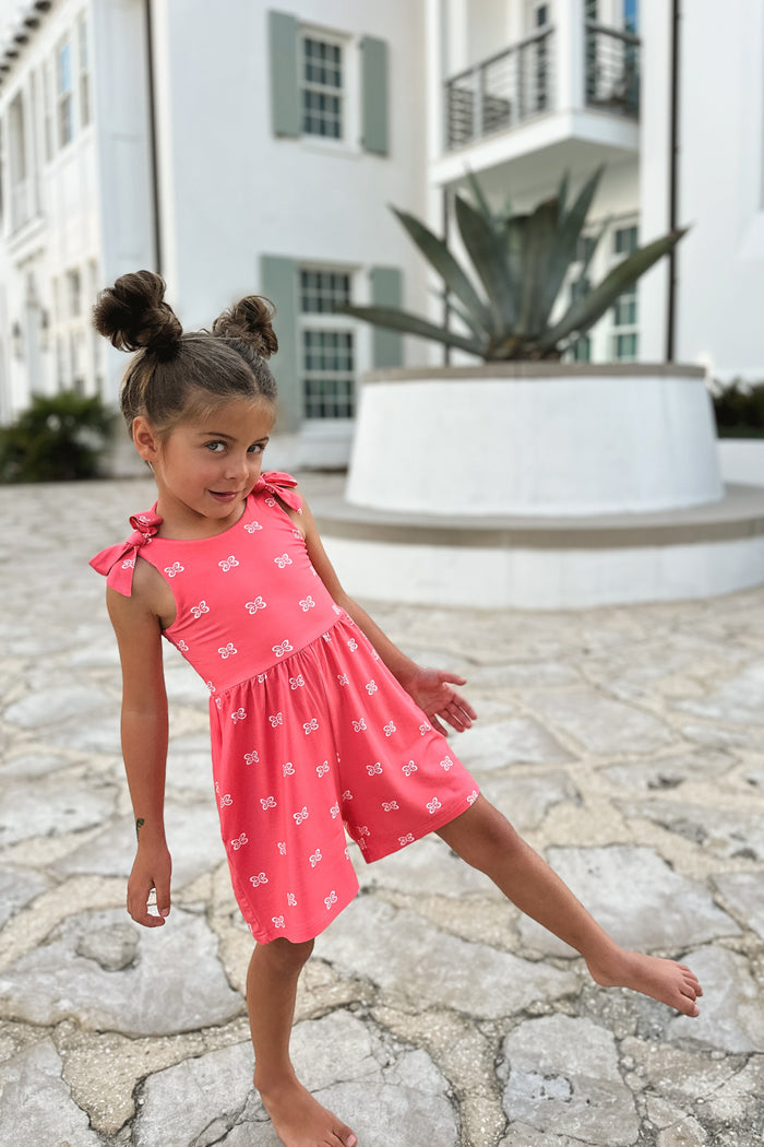 Rita Shortie Romper (pink butterfly)